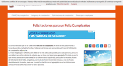 Desktop Screenshot of felizcumpleanosfeliz.com